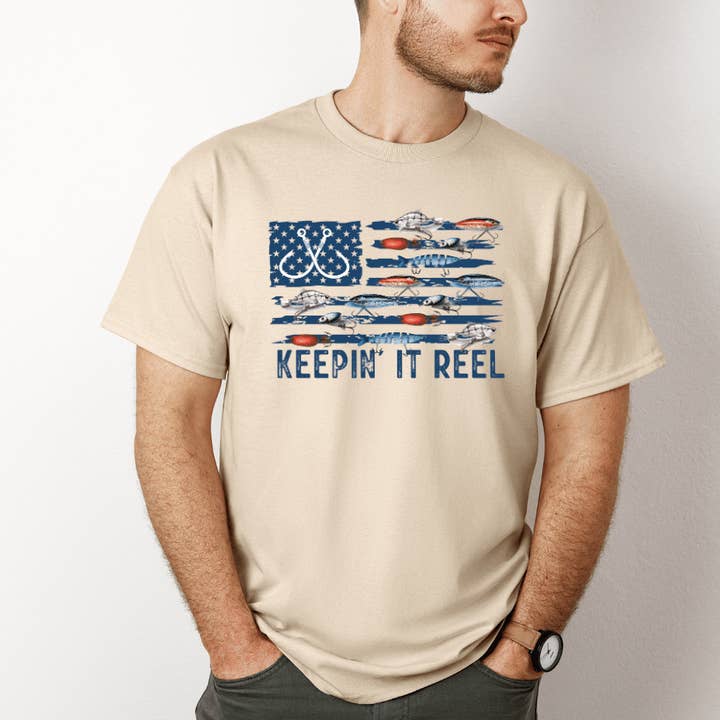 Keepin' It Reel Graphic Tee for wholesale by H+P Wholesale