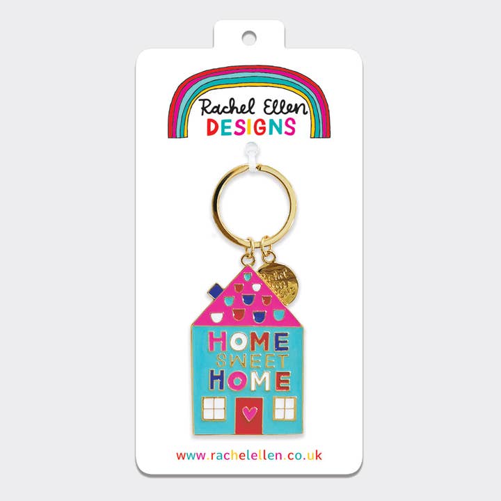 Enamel Keyrings - Home Sweet Home for wholesale by Rachel Ellen Designs