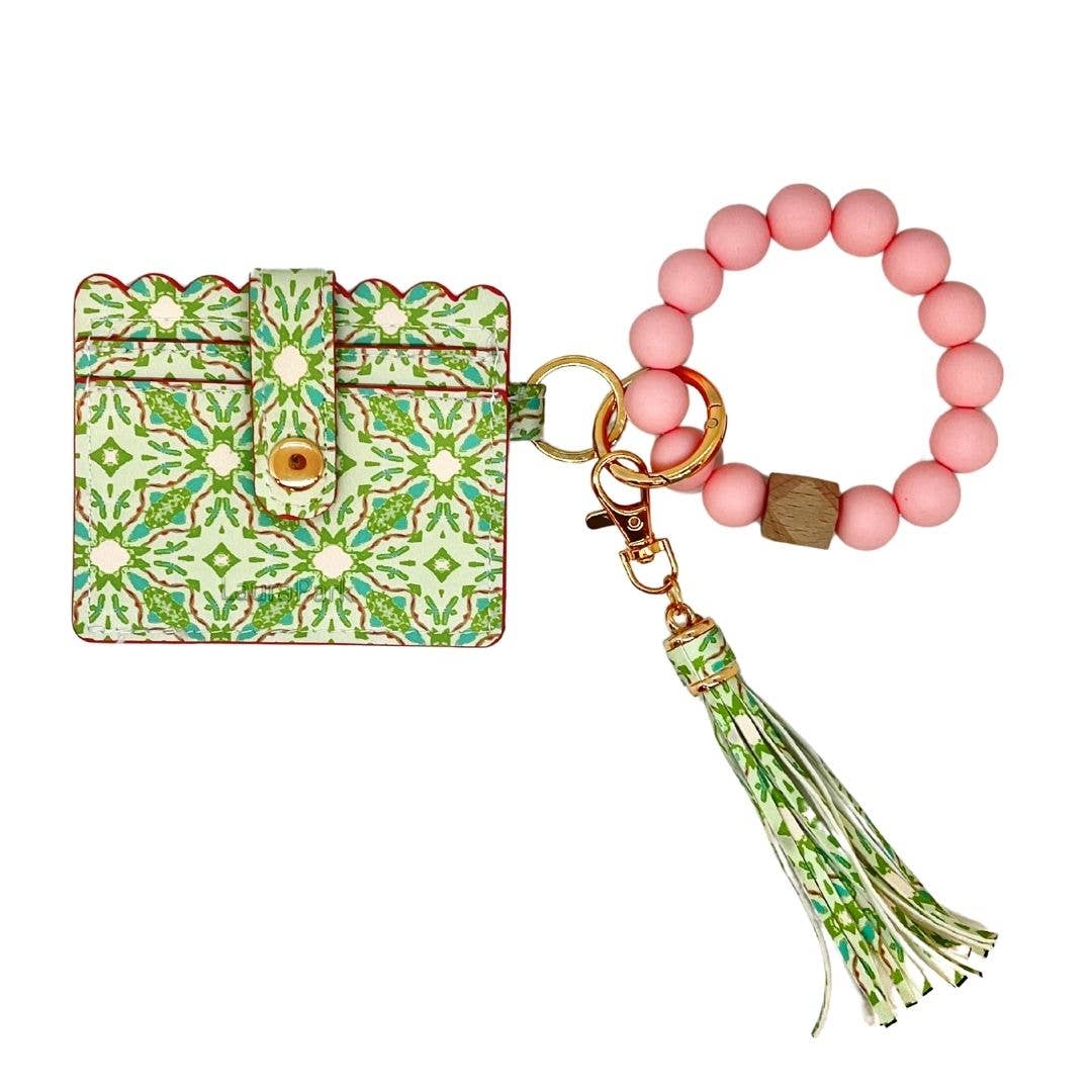 Laura Park Designs – wholesale Keychain bracelet – Lagos Blush Keychain Wristlet Wallet0