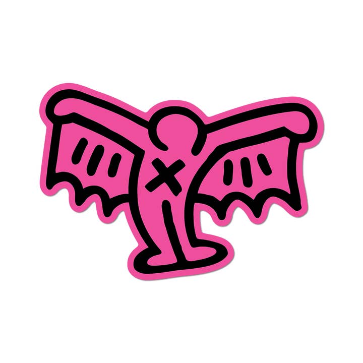 Pink Pop Shop Devil by Keith Haring - Die-Cut Sticker for wholesale by Apply Stickers