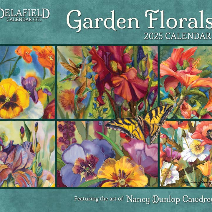 CAL-2025 GARDEN FLORALS for wholesale by DELAFIELD CALENDARS by Robert Lang Co.
