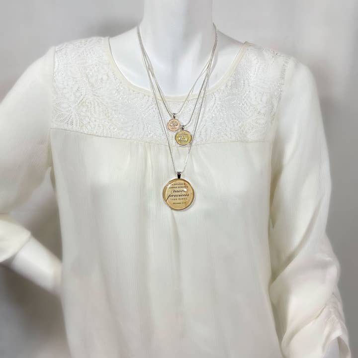 ScriptCharms - Wholesale Pendant/Charm Necklace - "His Eye is on the Sparrow" Christian Pendant Necklace2