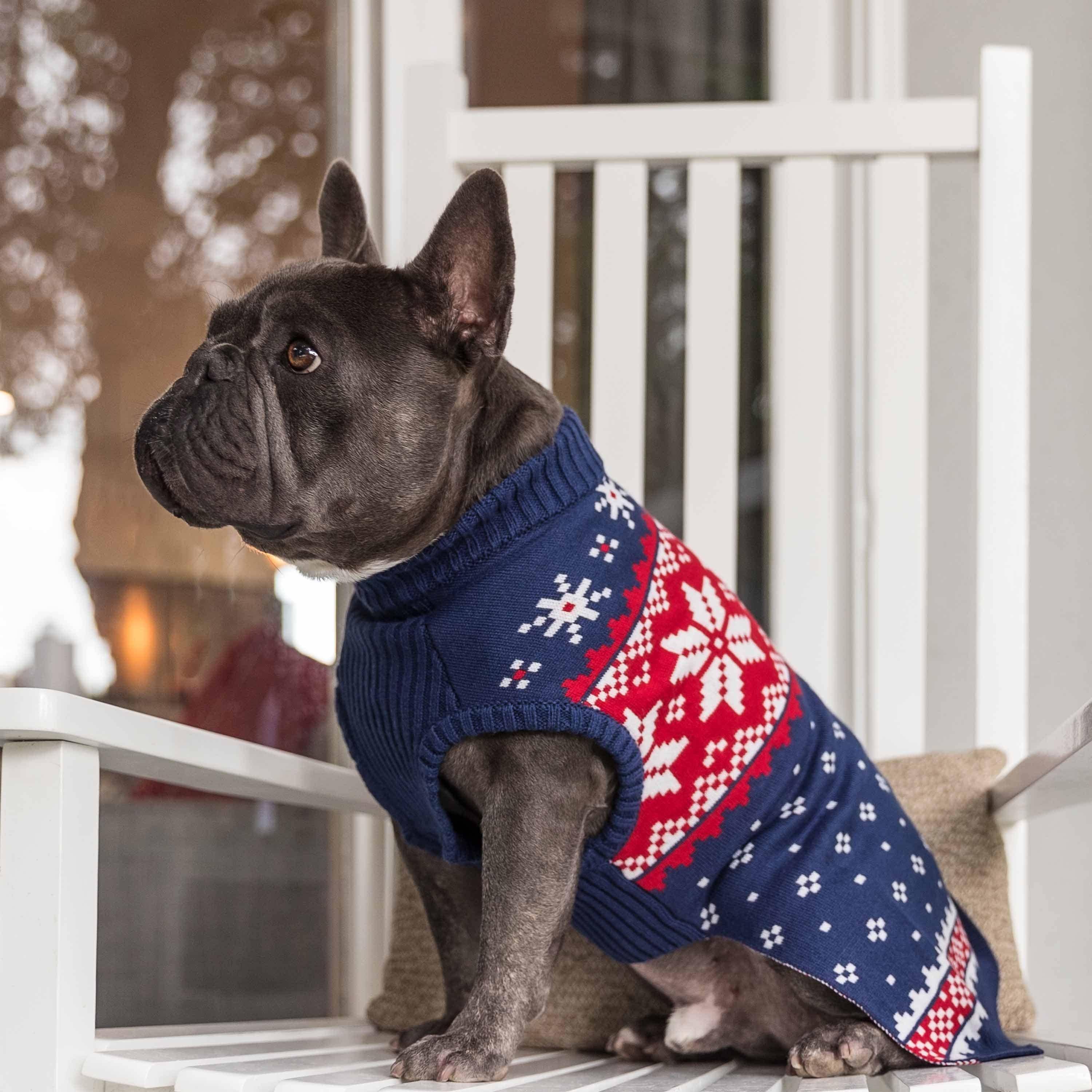 Blueberry Pet - Wholesale Pet Sweater - Dog - Custom-Knit & Dyed Christmas Snowflake Sweater - 6 Design 7