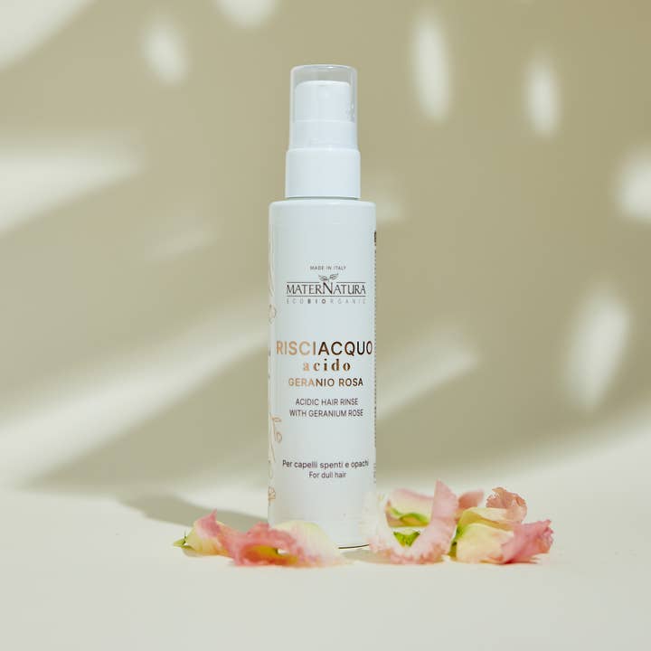 MaterNatura - Vente Laque - Rinçage Acide Cheveux Géranium Rose2