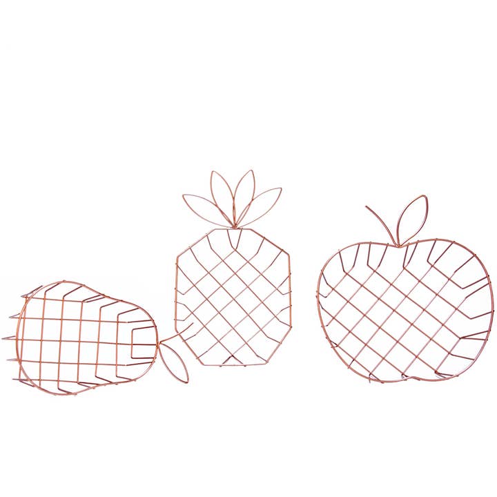 PACK 3 METALIC BASKET FRUITS HF for wholesale by Helio Ferretti