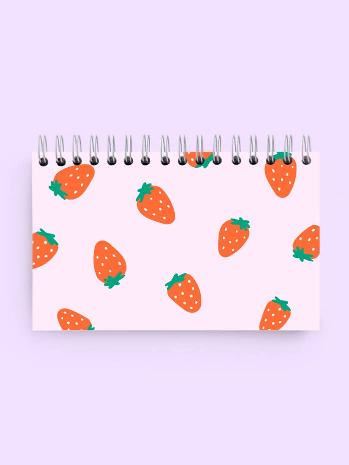Sketchbook Mini White Strawberry Leaves Party for wholesale by TWO OF YOU SAS