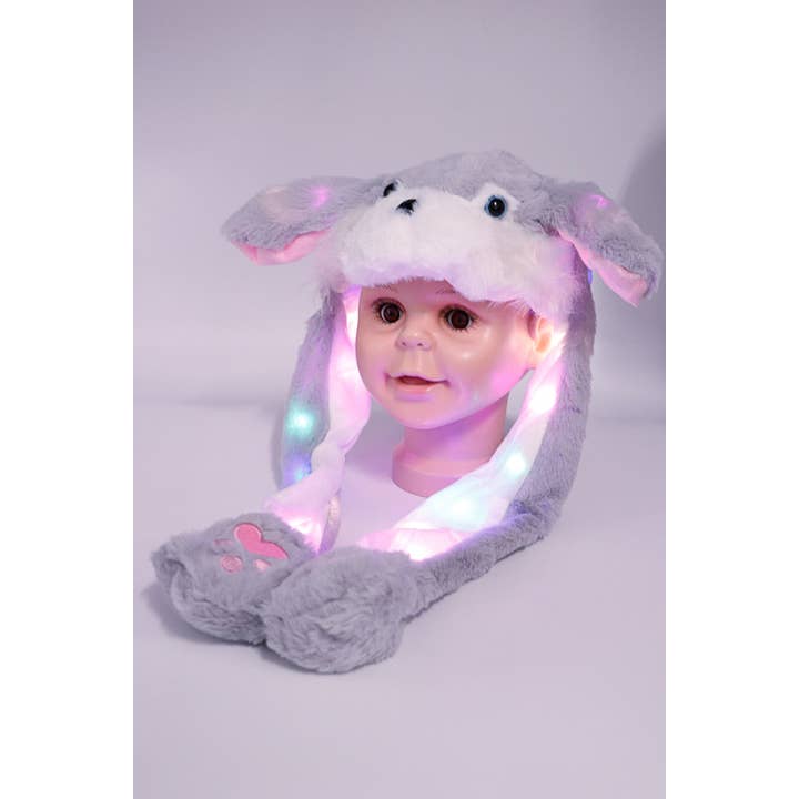 Cap Zone - Vente Chapeau – enfant - Chapeau d'animal en fausse fourrure à LED interactif pour enfants1