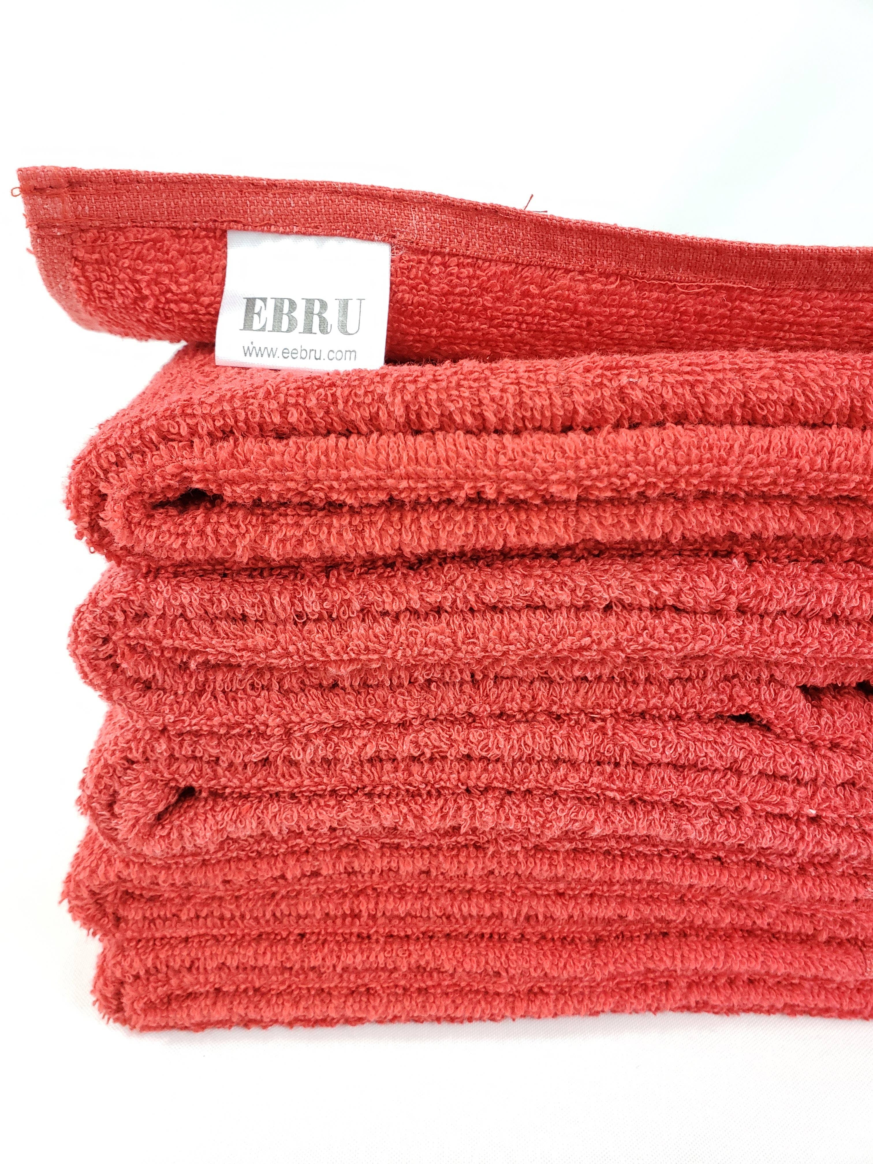 EBRU Home - Wholesale Towel Set - Salon, Spa, Face or Hand Towels 6 Pack 20x36" RED5