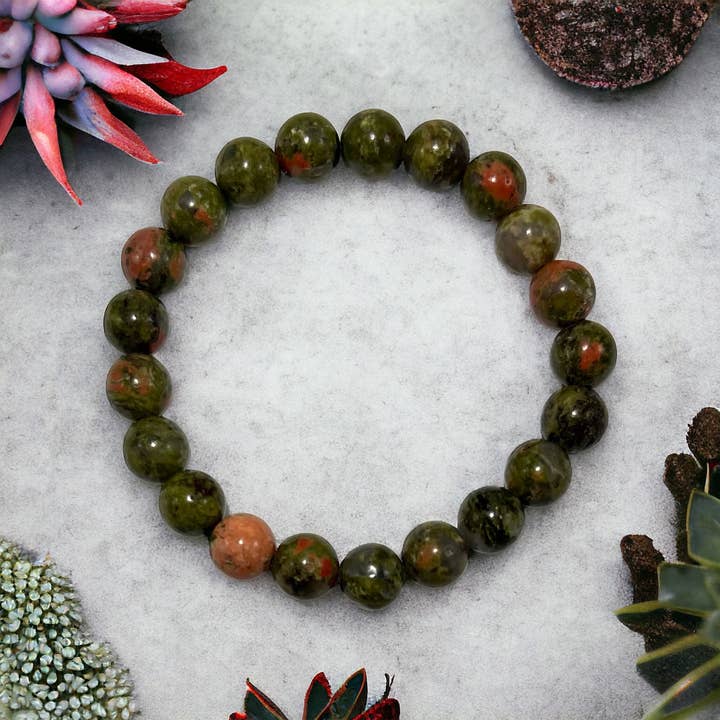 Amethyst Treasures - Vendita all'ingrosso Bracciale con perline - Braccialetto Unakite