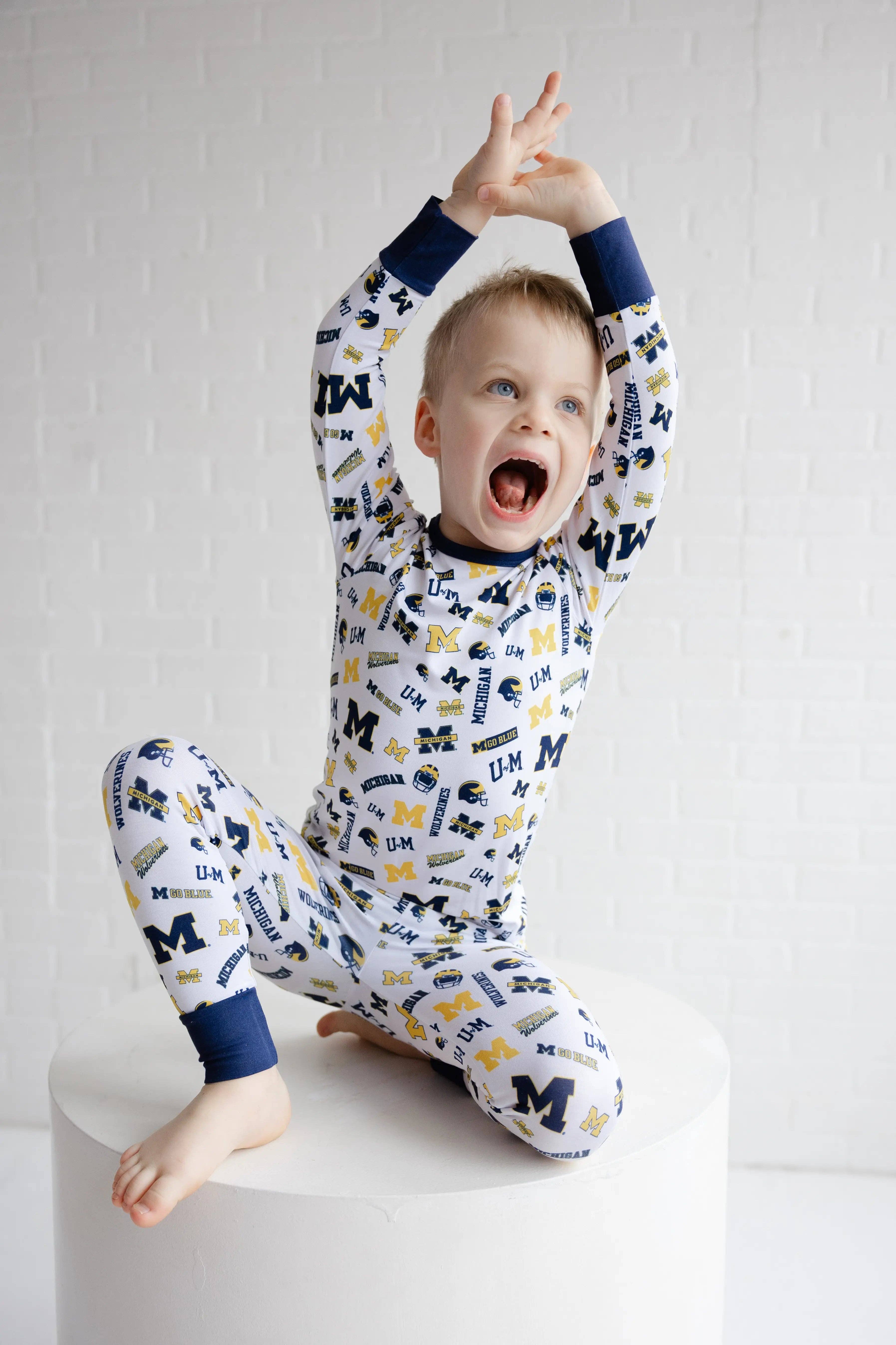 Tailgate Tikes - Wholesale Sleepwear Set - Kids - Michigan Wolverines Two-Piece Pajama Set6