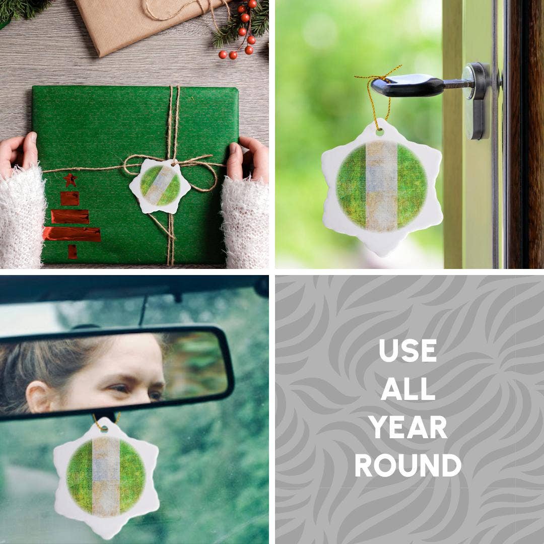 3dRose - Venta al por mayor Adornos - 3dRose, Bandera de Nigeria de estilo desgastado, adorno4