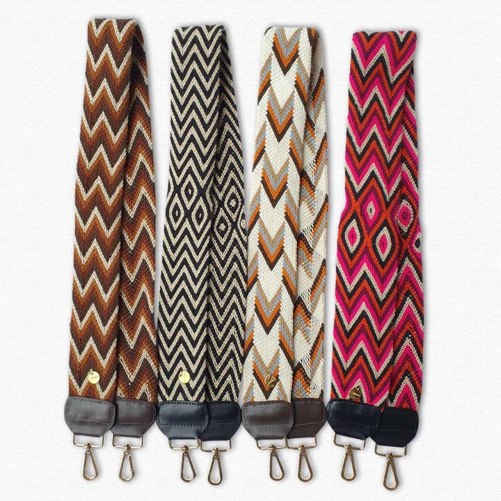 Correa Wayuu extraíble | Correa bandolera desmontable hecha a mano para venta al por mayor de Lombia + Co.