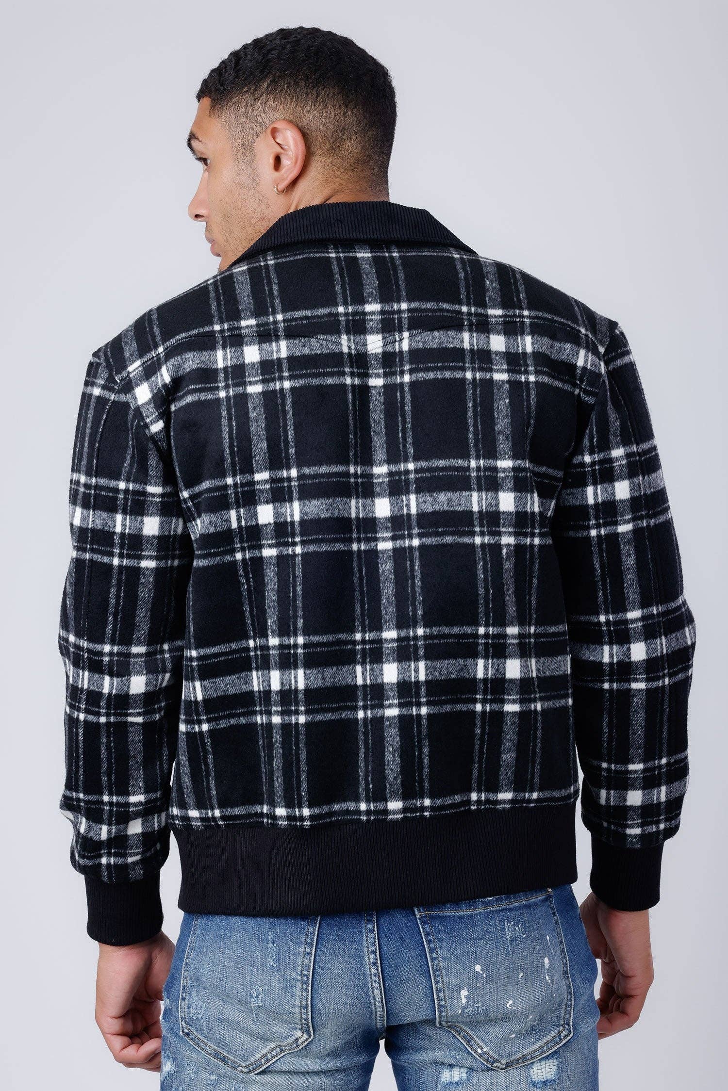 BARABAS - Venta al por mayor Chaqueta - Hombre -  Chaqueta bomber de invierno de lana a cuadros para hombre 4BH911