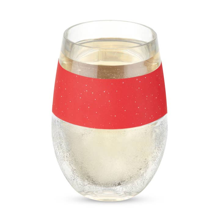 Wine FREEZE™ Cooling Cup with Cooling Gel in Red Glitter for wholesale by HOST