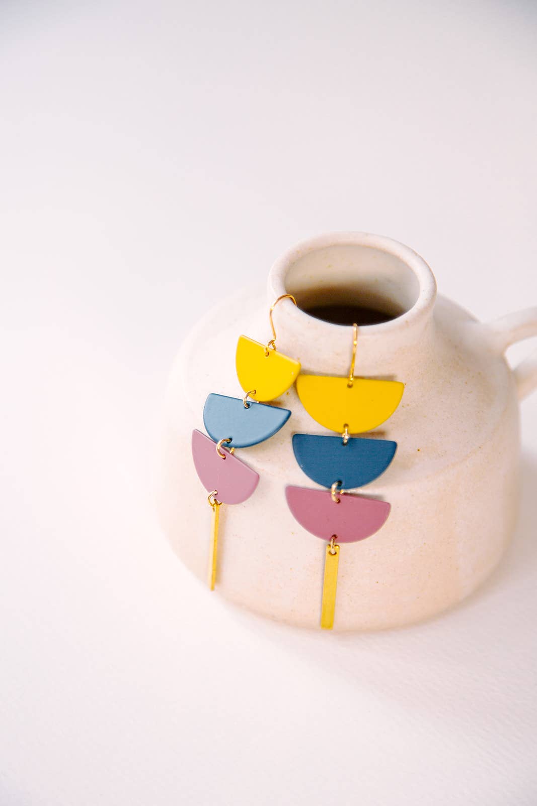 Copper Bee - Vendita all'ingrosso Orecchini pendenti - Orecchini pendenti a cerchio triplo semicerchio.4