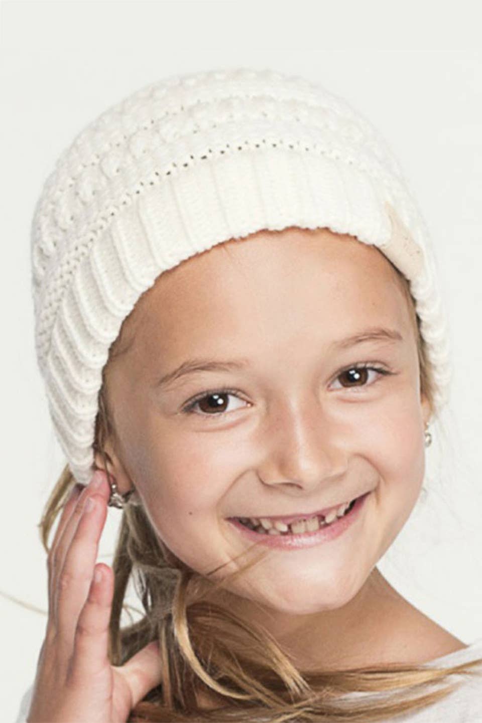 Hana - Wholesale Beanie - Kids - C.C Kids Solid Ponytail Beanie13