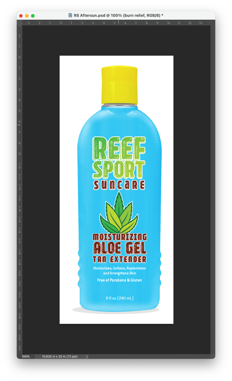 Reef Sport Suncare - Wholesale Aftersun/Sun Damage Repair Cream - REEF ALOE-Ahhh BLUE Gel - 8z2