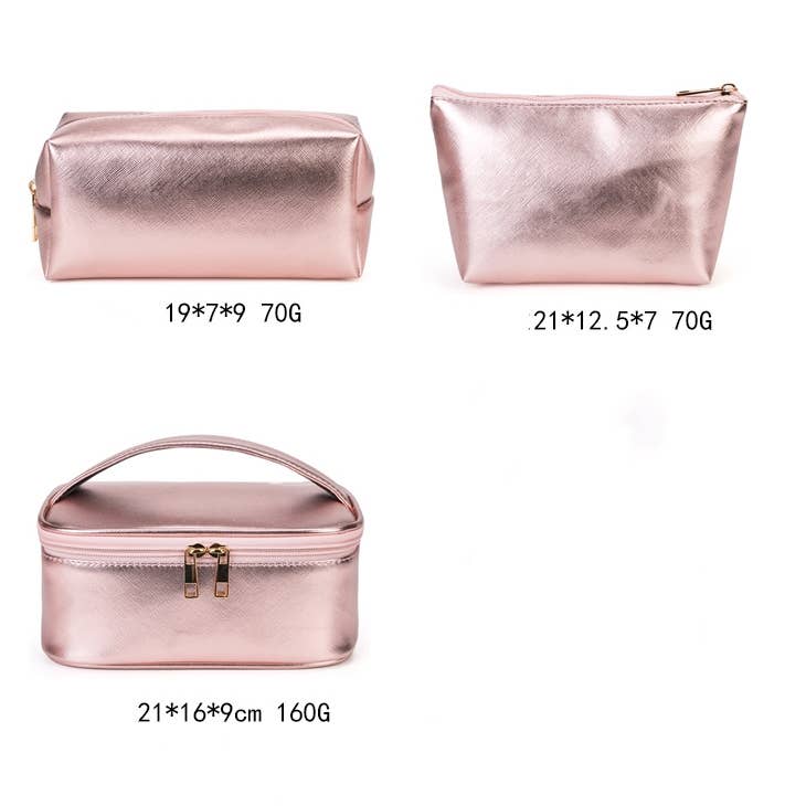 wandf - Vente Trousses de maquillage/cosmétique - Ensembles de sacs de toilette de voyage grande capacité 3 pièces9