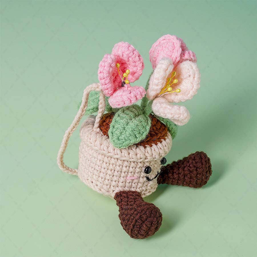 TOMOPOD LLC - Wholesale Car Decorative Charm - Women's - Crochet Smiling Tulip Flower Plant Pot Car Mirror Hanging5