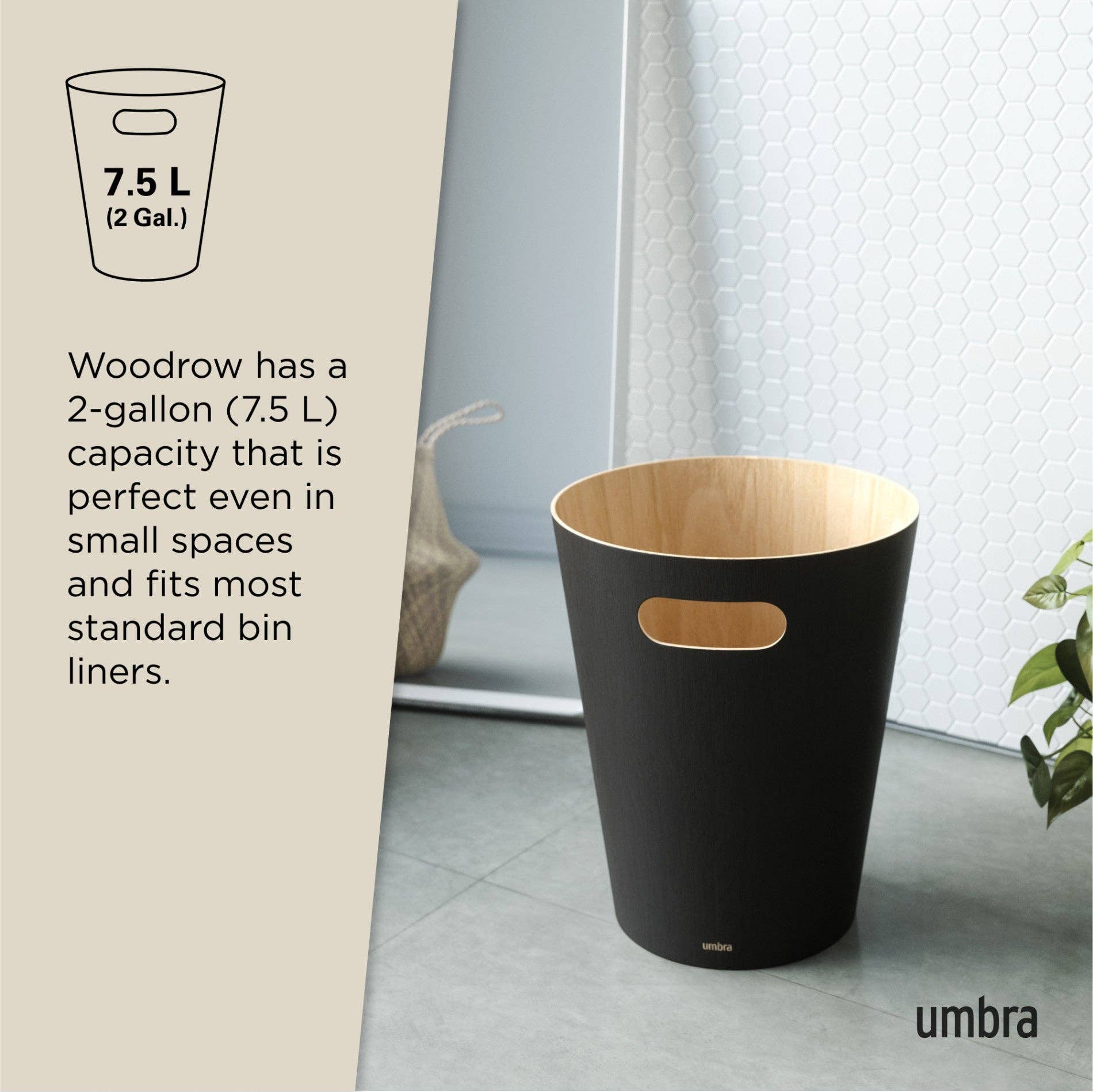 Umbra (CAN) - Wholesale Trashcan/Trash Bin - Woodrow Trash Can63