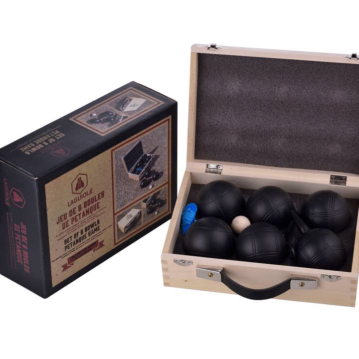 Laguiole – wholesale Trädgårdsspel – Laguiole Black Edition Set med 6 bouleklot