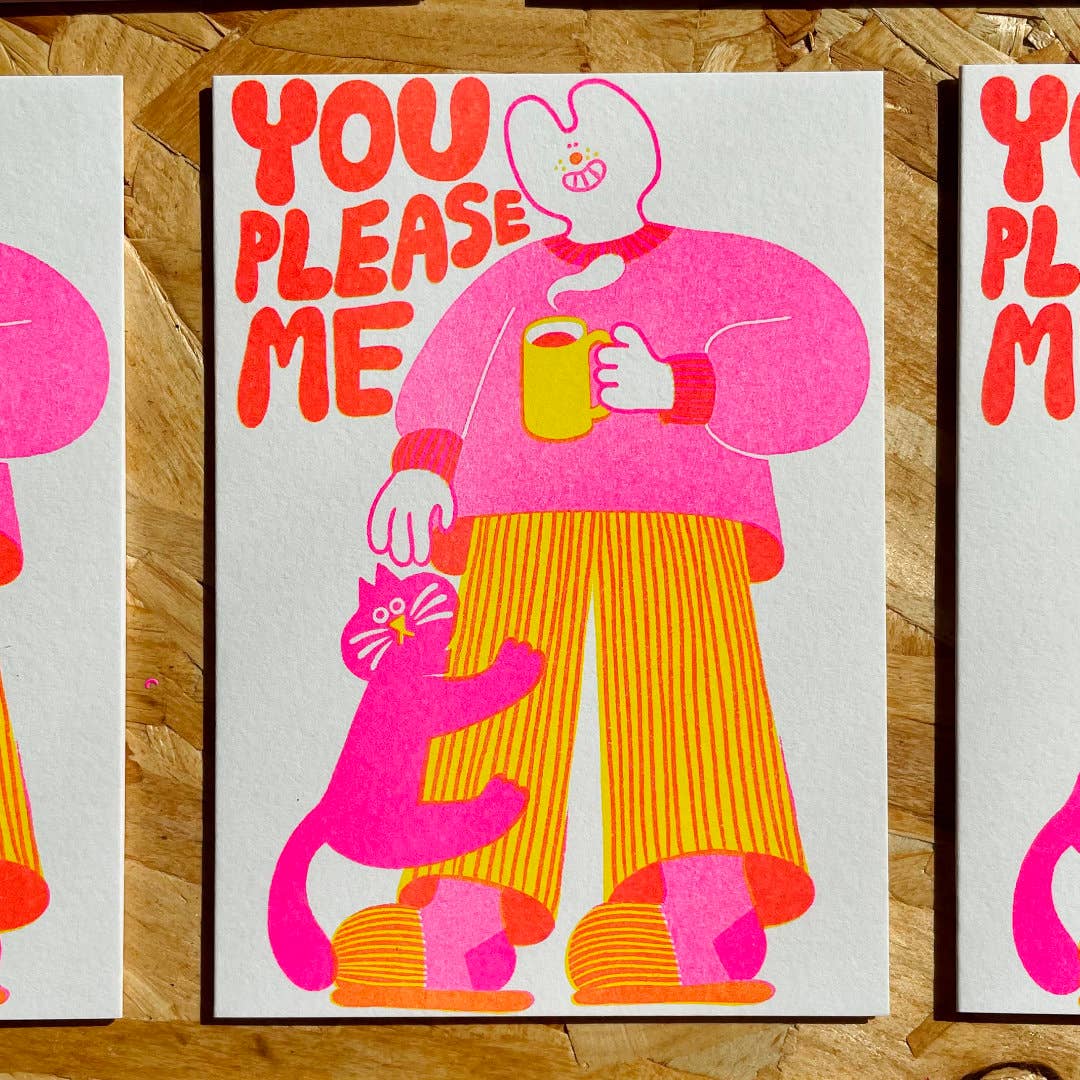 YUK FUN – wholesale Everyday greeting card – You Please Me Cat Card by YUK FUN2