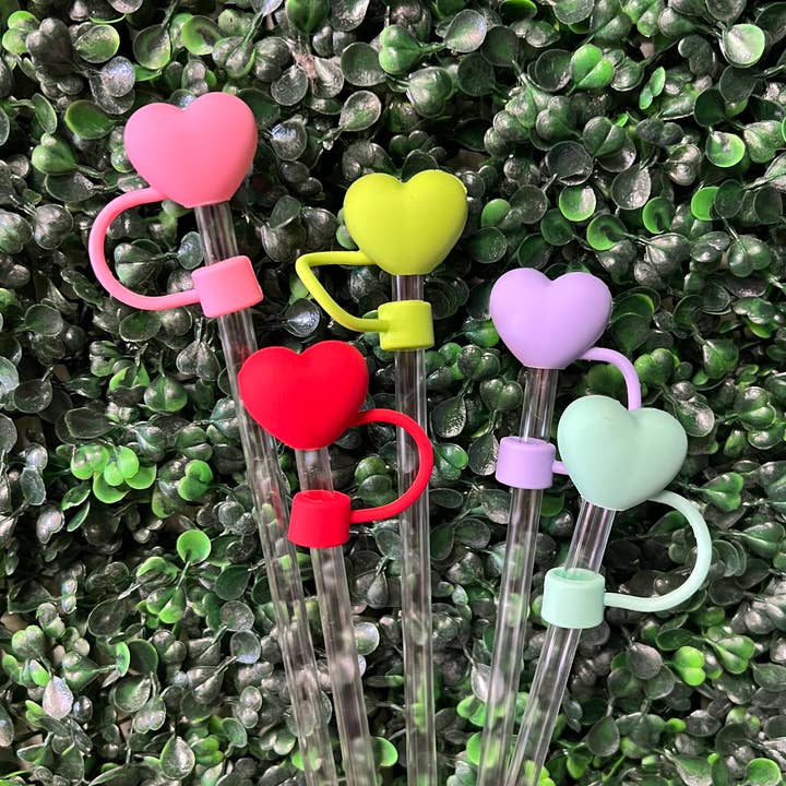Briano Wholesale - Wholesale Drinking Straw - Large Heart Straw Toppers