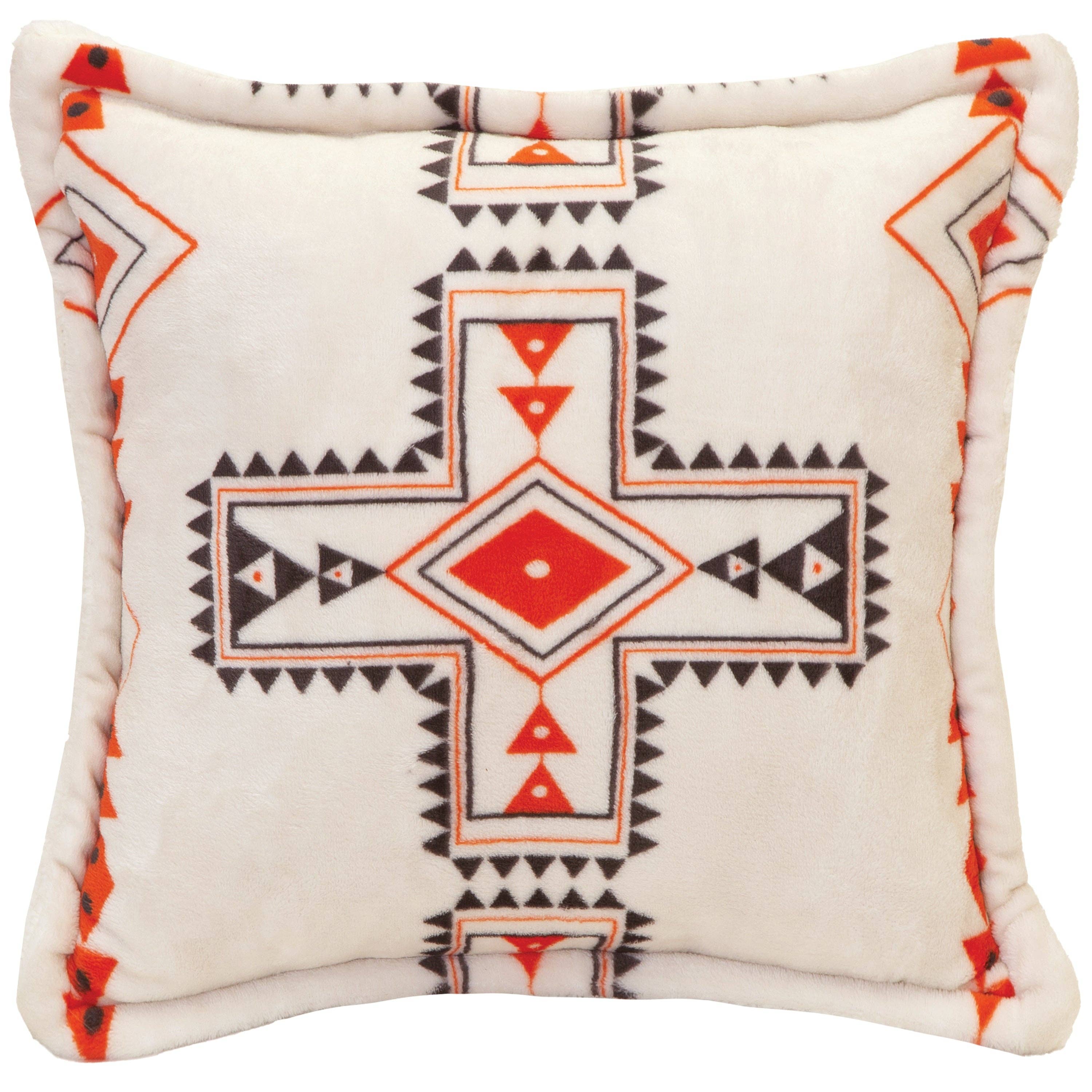 Carstens, Inc. - Vente Coussin décoratif - Coussin en peluche Sherpa Wrangler Santa Fe Sun0