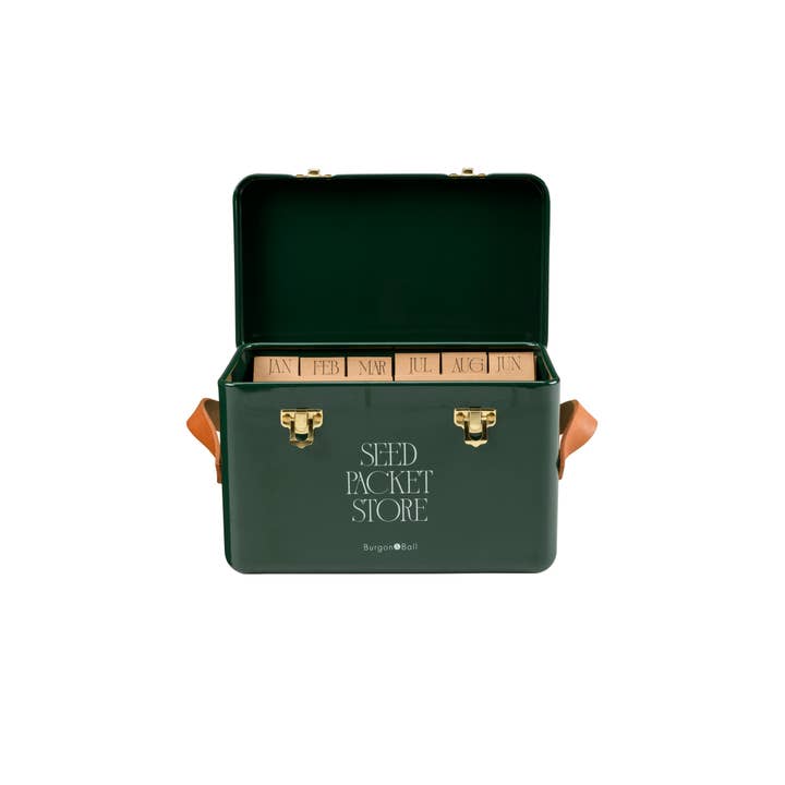 Burgon and Ball – wholesale Plant seeds – NEW Seed Packet Tin - Heritage Green2