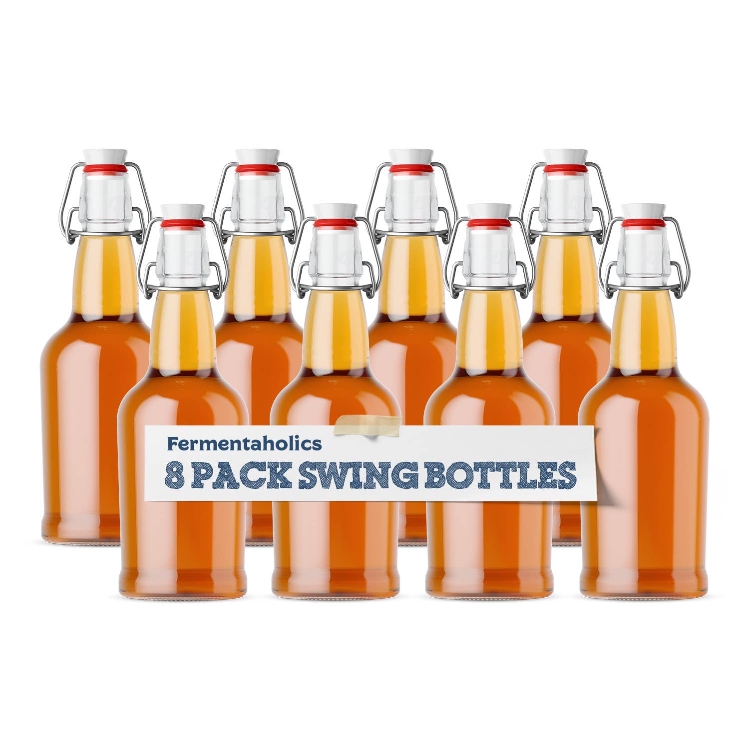 Fermentaholics – Großhandel Milch-/Saftflasche – Glasflaschen mit Bügelverschluss, 473 ml, 8er-Pack1
