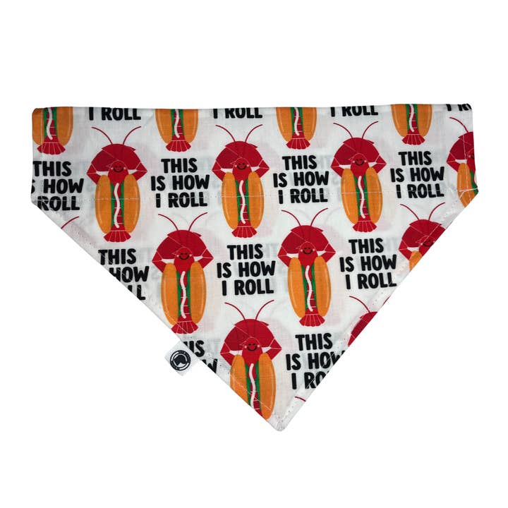 This Is How I Roll Lobster Bandana for wholesale by The Maine Pooch LLC
