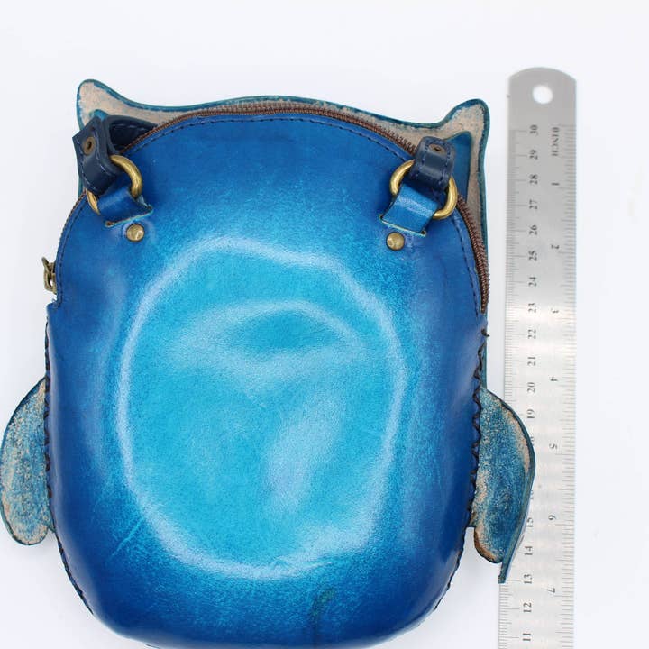 Sunflower Handmade leather inc - Wholesale Crossbody Bag - Women's - xle021 handmade leather owl purse crossboday-brown5