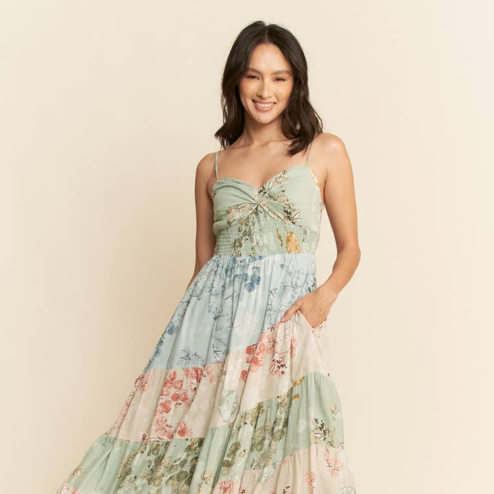 ETHNIC FLORAL MIX MATCHED TIERED MAXI DRESS and other Purchase Wholesale blusas para mujer. Free Returns & Net 60 Terms on Faire trending on Faire.