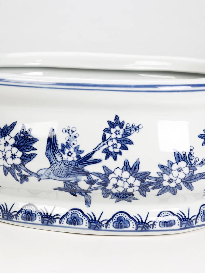 Oval Porcelain Planter/Cachepot, Italian Design for wholesale by AA Importing