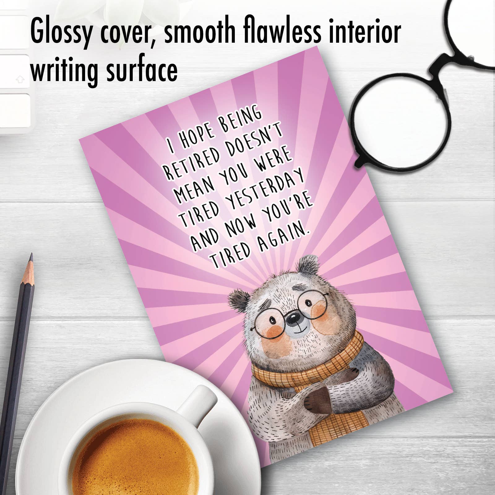 NobleWorks - Wholesale Retirement Card - 1 Funny Retirement Greeting Card - Tired Again - NobleWorks2