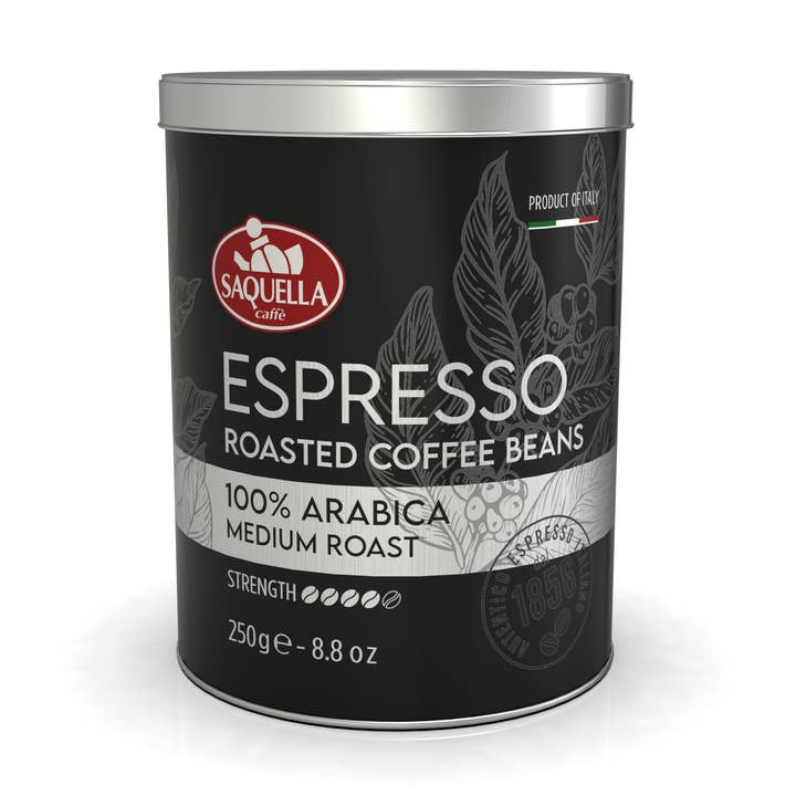 Saquella 1856 SRL - Wholesale Coffee Beans - Espr100% Arab 250G Whole Beans Medium Roast 10PCS0