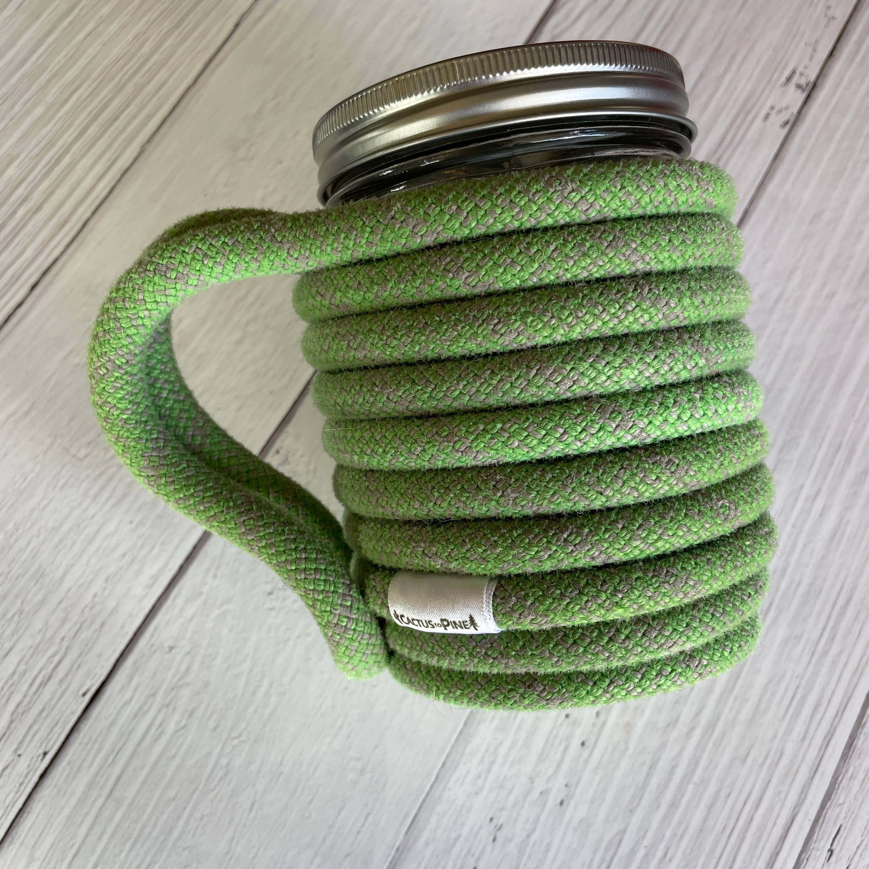 Cactus to Pine - Wholesale Drink Huggers & Koozies - Jar Cozie - Upcycled Retired Rock Climbing Rope2