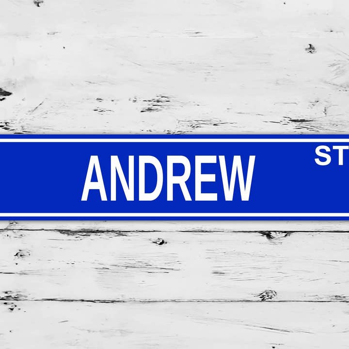 Game Time Prints - Vendita all'ingrosso Cartelli - Cartello stradale con nome personalizzato Andrew Street, regalo