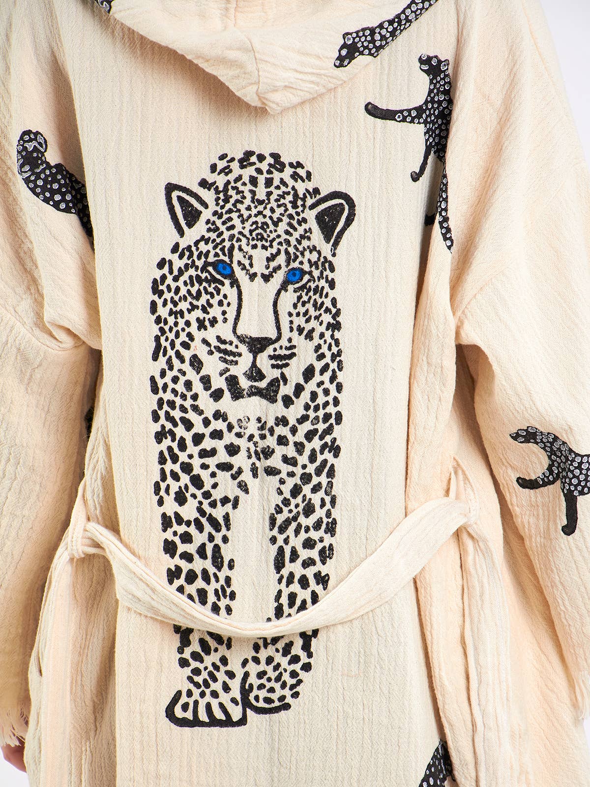 Yaz Concepts - Wholesale Kimono - Women's - White Leopard Print Short Robe Animal Print Clothing Kimono 16