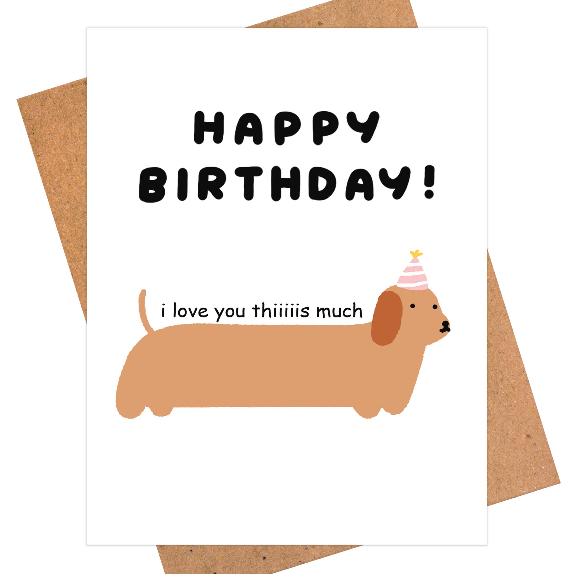 iej studio - Wholesale Birthday Card - Happy Birthday Dachshund Card – Cute & Funny Greeting Card