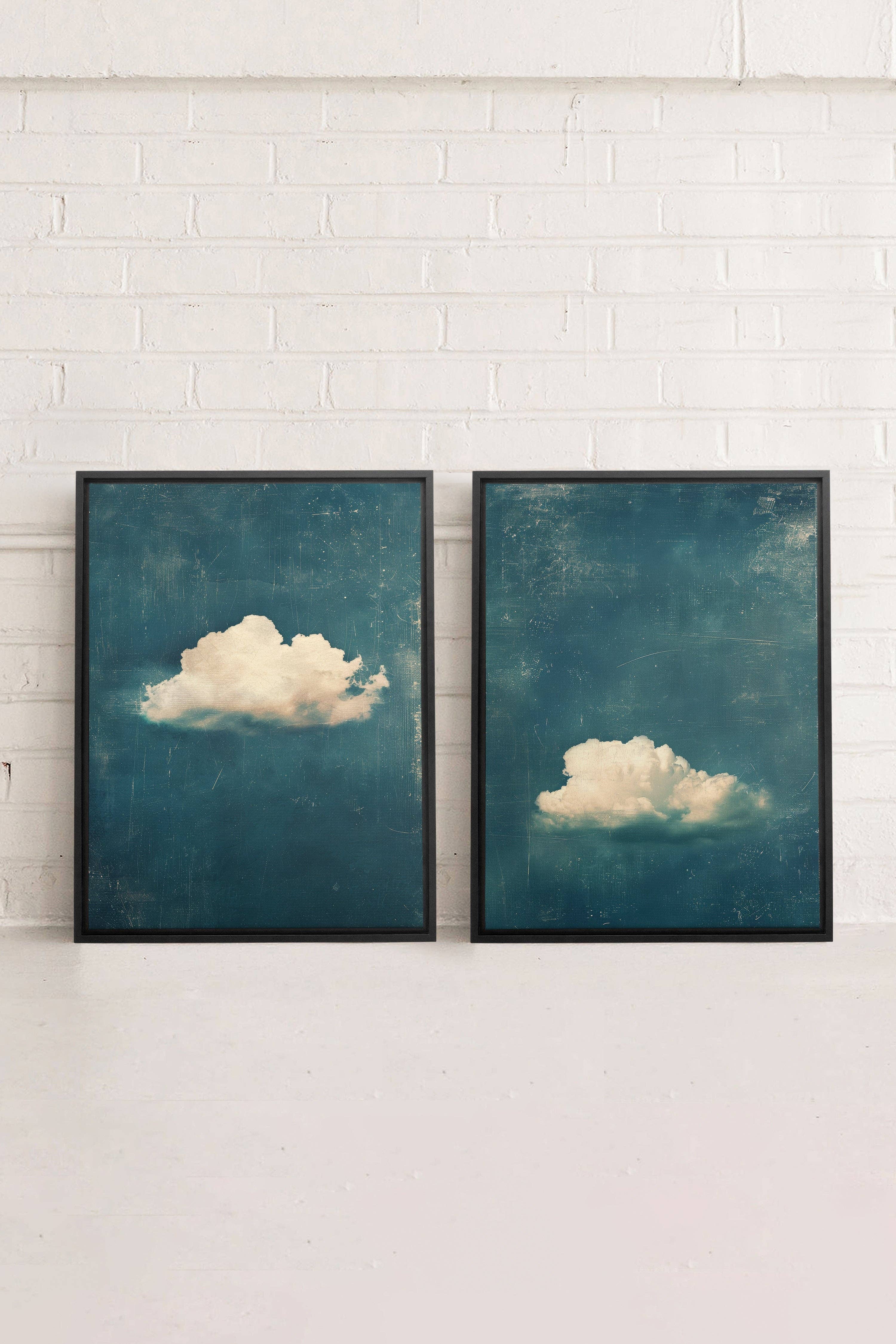 Oleka Canvas - Vente Set d'éléments de galerie photo - TWILIGHT BLUE SET, oeuvre sur toile imprimée2