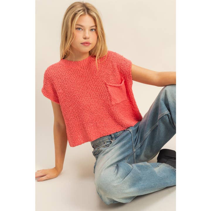 HYFVE - Wholesale Knit Sweater - Women's - Pocket Detail Sweater Top1