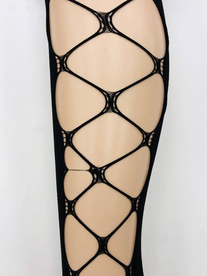 Noir Collant résille très grands trous latéraux / SR3920 en vente sur Faire