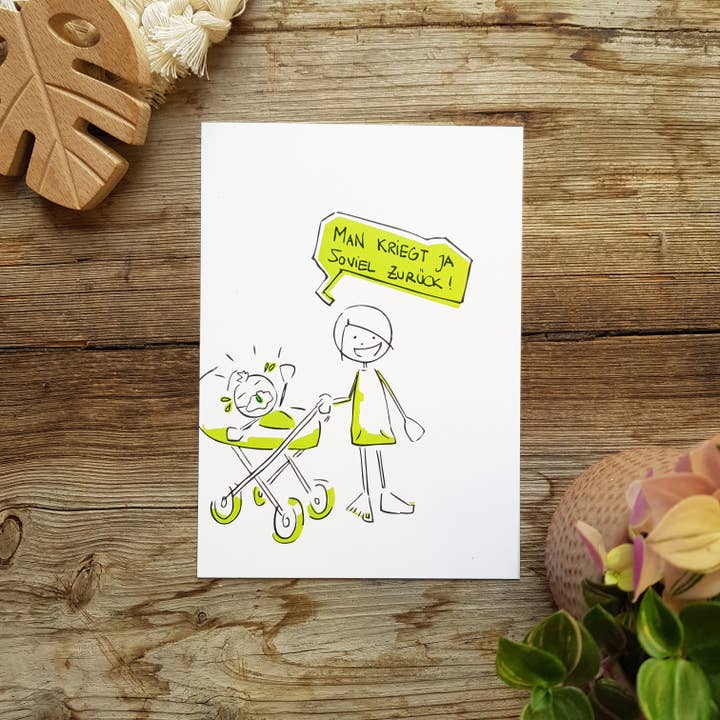 MsSlow -Paper&Illustration- – Großhandel Babykarte – Karte zur Schwangerschaft | Karte zur Geburt | Babykarte