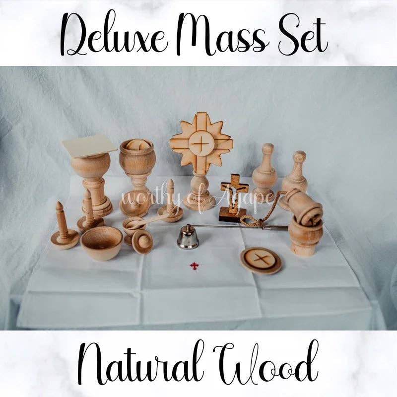 worthy of Agape - Wholesale Building Set - Kids - Natural Wood Deluxe Mass Set1