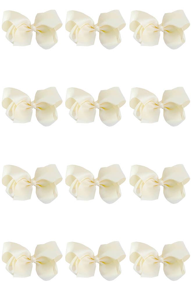 Hana - Wholesale Hair Bow - Kids - 8 Inch Hair Bow With Alligator Clip (12pc)3