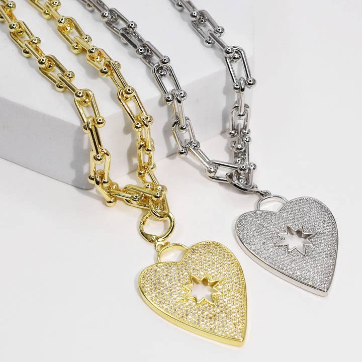 Heart of Stardust Necklace for wholesale by Treasure Jewels Inc.