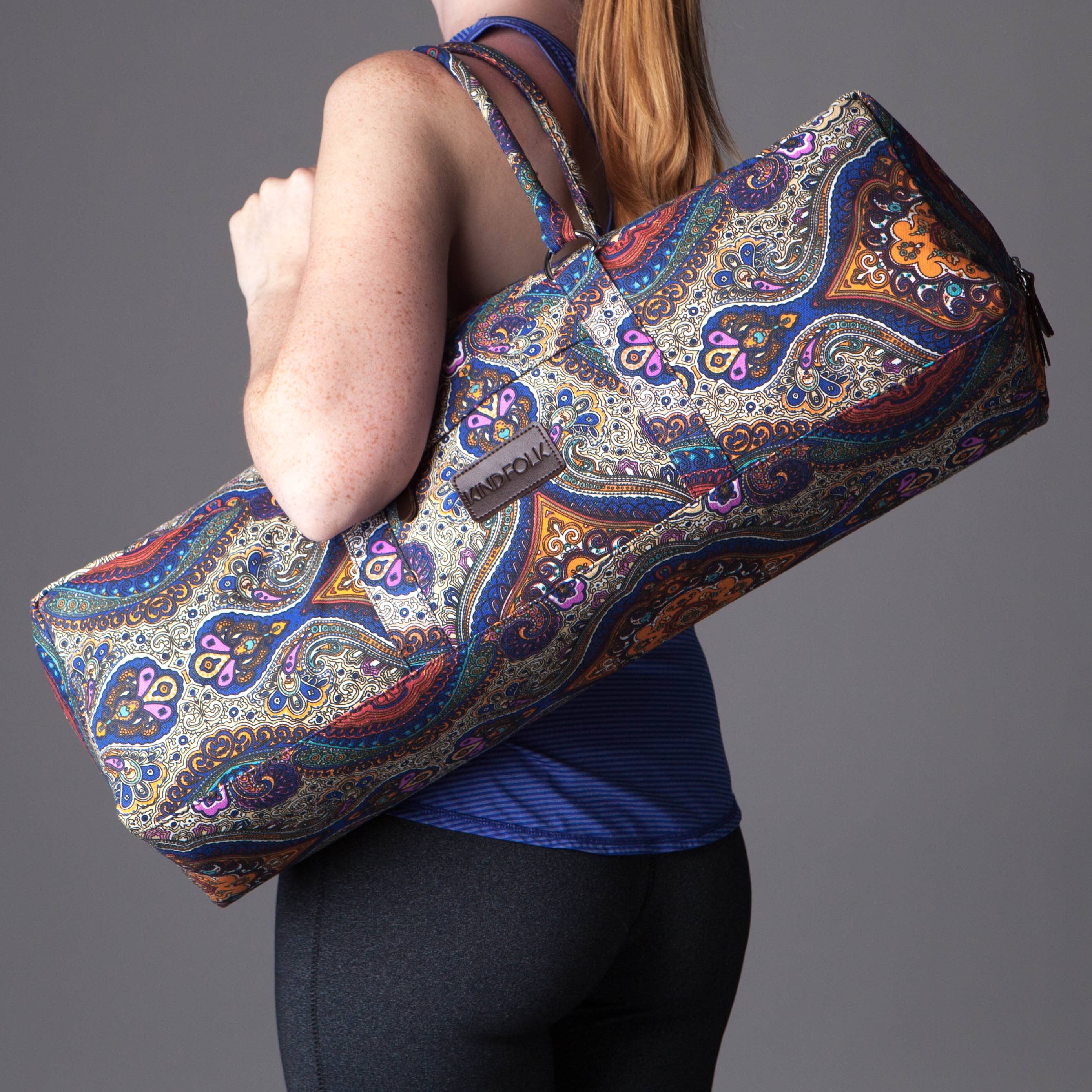 Kindfolk – wholesale Weekender bag – women's – Patterned Yoga Mat Duffel Bag8