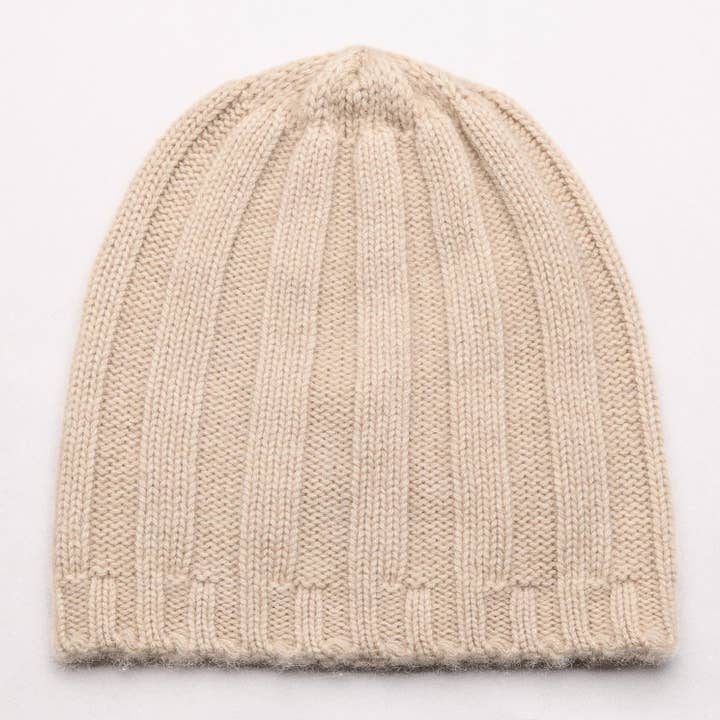 HUDSON, berretto a costine jumbo, 100% puro cachemire, colore: biscotto per la vendita all'ingrosso da parte di love Kate