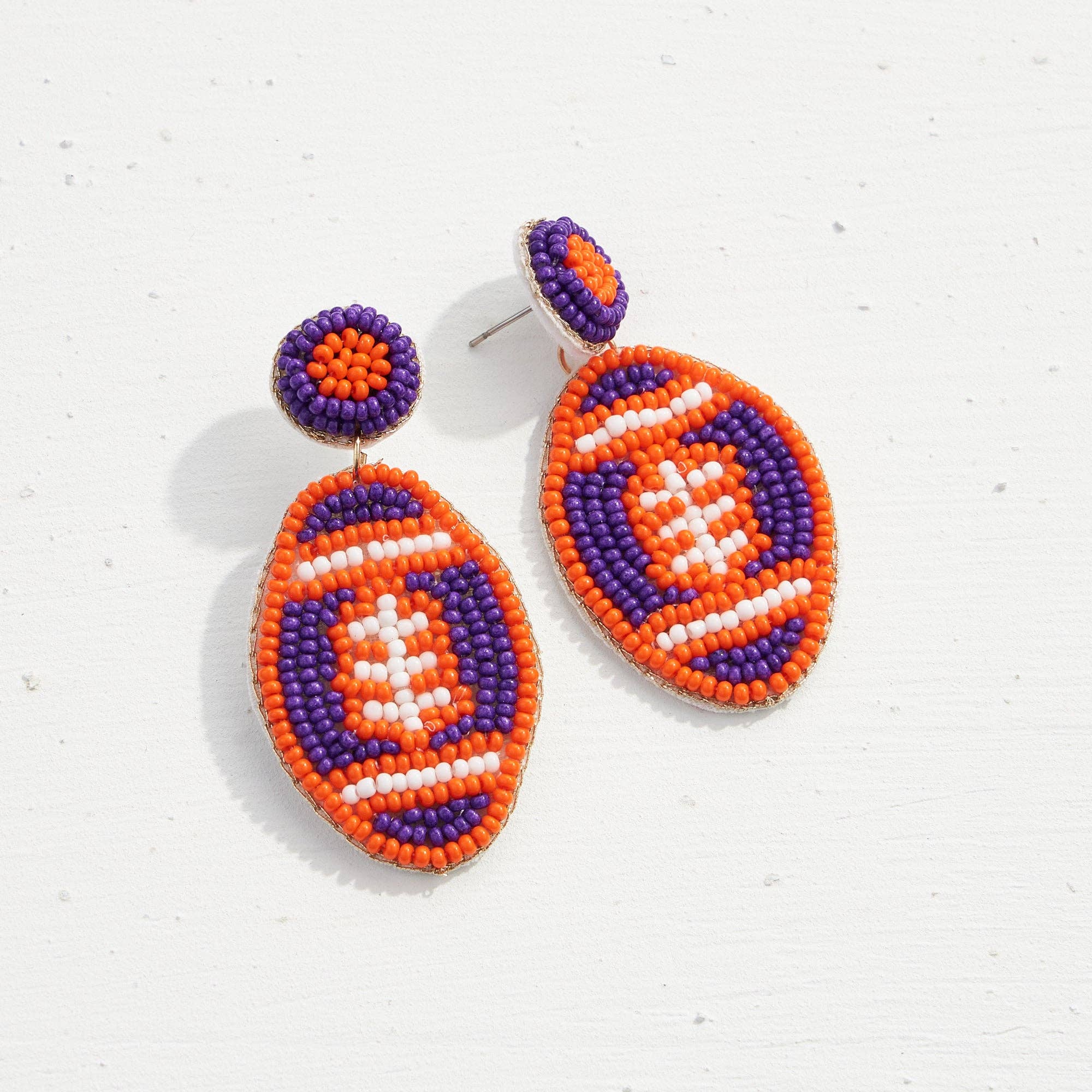 Frem - Wholesale Dangle Earrings - College Football Seed Bead Earrings3